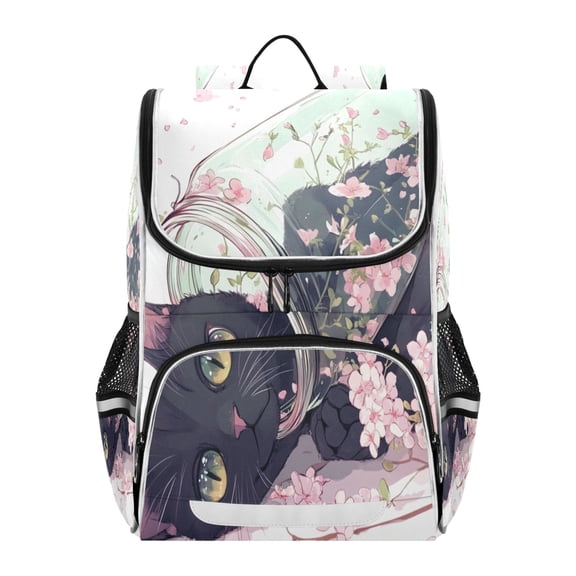 YAZAOO School Backpack Travel Bag Bookbags Bookbags Floral Serenity Pattern