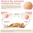 thumbnail image 3 of Frusde Interactive Cat Toy Ball, Cat Balls Automatic Moving Rolling Cat Toys for Indoor Cat Kitten, 3 of 5