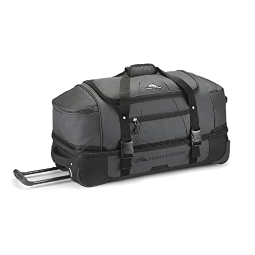 High Sierra 28” Wheeled Rolling Duffle Bag, 64L Capacity - Black