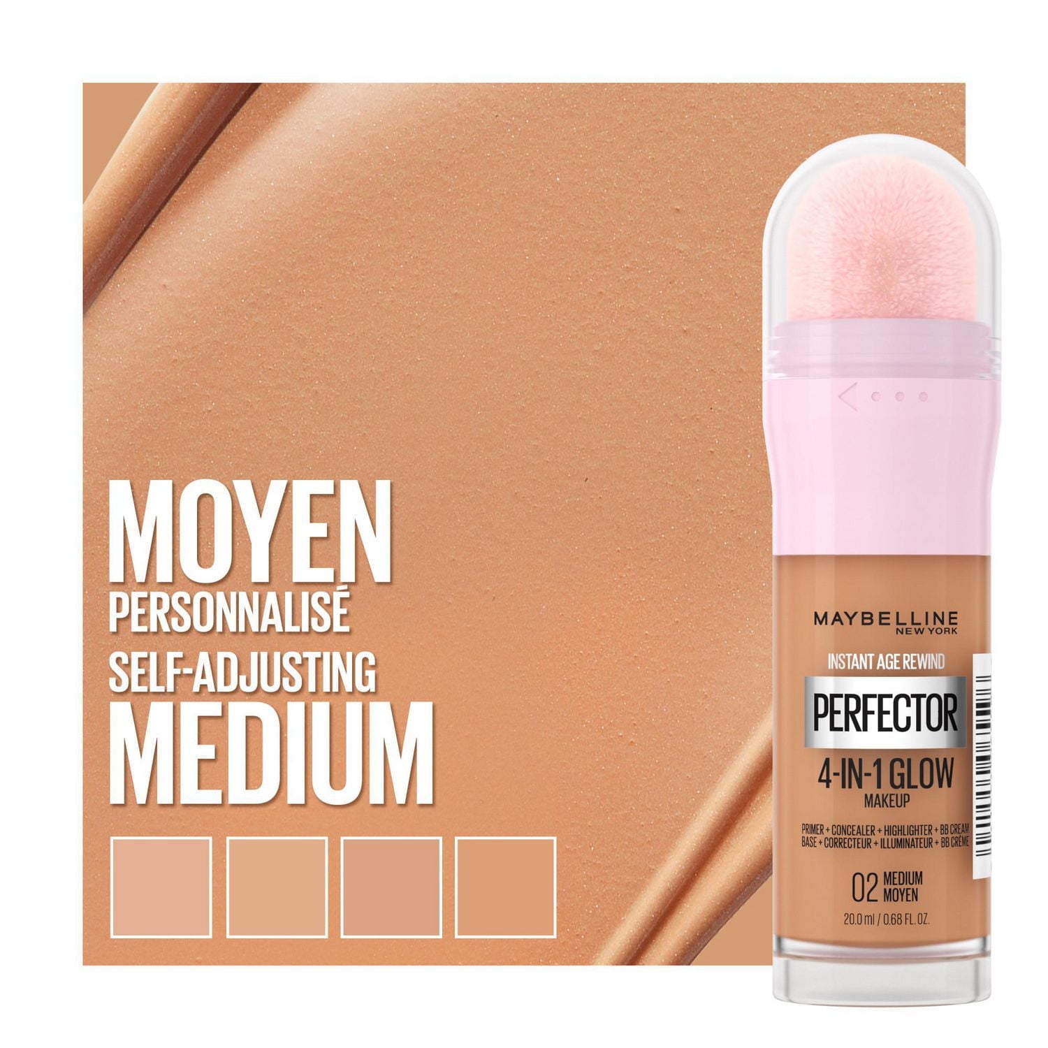 Maybelline New York Instant Age Rewind- Maquillage pour visage Instant Perfector 4-in-1 Glow Makeup