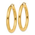 thumbnail image 2 of 14k Yellow Gold 4mm Tube Hoop Earrings Round, 2 of 7