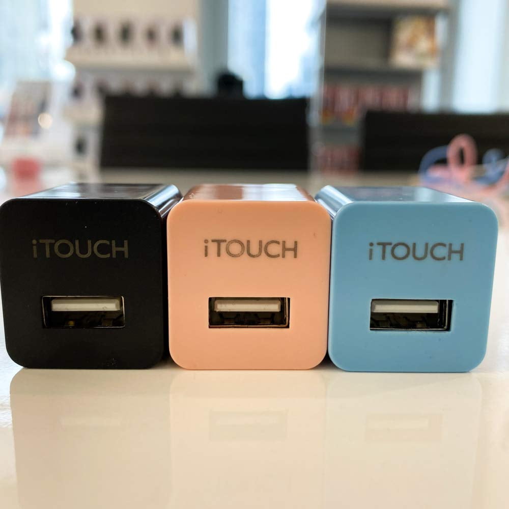 iTouch Charging Cube for Wall & USB Charging Cable, Pink