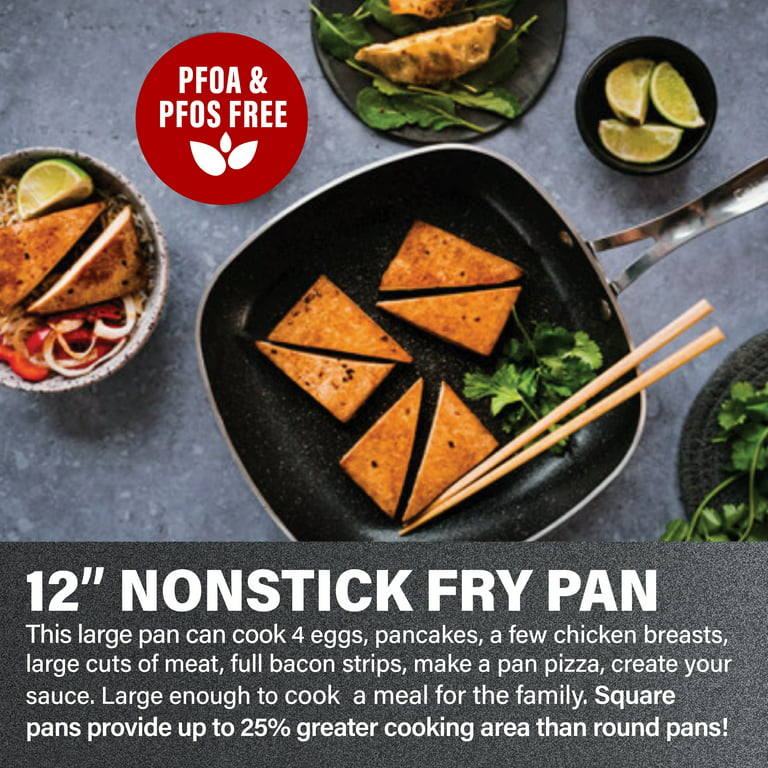 Diamond Non-Stick Square Fry Pan, 12 in.