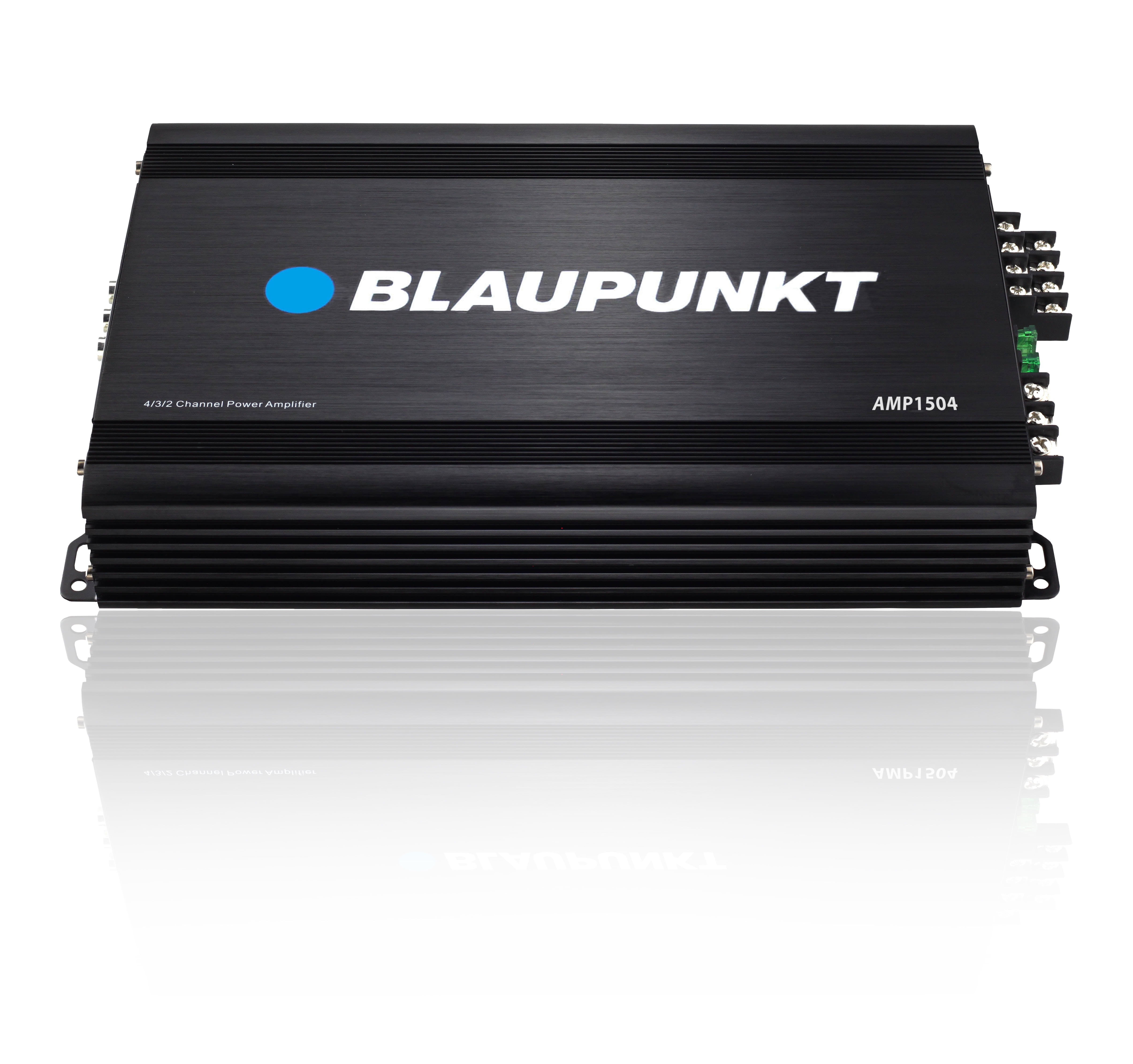 Blaupunkt AMP1404 Car Audio 4-Channel Amp Amplifier 1500 Watts Max Peak Power with Gravity Magnet Phone Holder Bundle 
