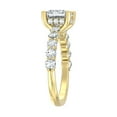thumbnail image 4 of ARAIYA FINE JEWELRY 10K Yellow Gold Princess and Round Shape Lab Grown Diamond Prong-Set Engagement Ring Size 7 (1 1/2 cttw, D-F Color, VS Clarity), 4 of 6