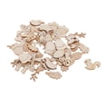 thumbnail image 6 of 100pack Mixed Leaf Squirrel Shape Blank Wood Cutout Veneers for Party Decor, 6 of 7