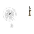 thumbnail image 1 of Adorno de reloj de pared acrílico con números arábigos y estatua de mujer tribal africana, escultura decorativa ligera para cocina, estudio y, 1 of 8