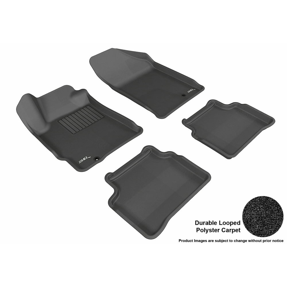 3D MAXpider 2007-2012 Nissan Altima Front & Second Row Set All Weather Floor Liners in Black 2012 Nissan Altima All Weather Floor Mats