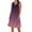 Purple, variant on Ahuyic Womens Summer Casual Dress,Womens Plus Size Dress,Womens Solid Color Printing Casual Sleeveless Loose Fitting Dress With Pockets,Blue,XXXL