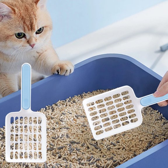 Cat Litter Scoop,Long Handle Cat Scooper,Scoop,Poop Sifting,Mesh Shovel,Suitable for Cat Litter Box