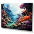 thumbnail image 2 of Designart "Serenade Of Aqua Underwater Corals III" Coastal Coral Under Water Canvas Prints, 2 of 7