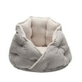 thumbnail image 5 of FurHaven Pet Products | Minky Faux Fur & Velvet Hug Bed for Dogs & Cats - Silver Gray, Medium, 5 of 13