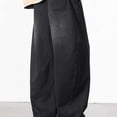 thumbnail image 6 of LODIENY Baggy Jeans for Men Wide Leg Hip Hop Elastic Waist Drawstring Trousers Stylish Loose Fit Denim Casual Streetwear Skateboard Pants with Pockets Black XXXL, 6 of 6