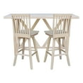 thumbnail image 2 of Bar Height Table With 2 Slat Back Swivel Bar Stools - 30 in. Seat Height, 2 of 8