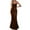 Brown Dress for women, variant on ATOYSOY Women's Beach Sundress Sleeveless V Neck Flowy Spaghetti Strap Elegant Cocktail Party Maxi Dress High Waist Trendy Retro Workout Dress for Girls Green