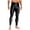 Black, variant on TiaoBug Men's Compression Pants Shiny Oil High Waisted Yoga Workout Leggings Gym Fitness Training Tights White M