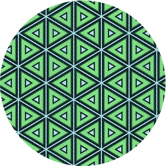 Ahgly Company Machine Washable Indoor Square Transitional Deep Teal Green Area Rugs, 3' Square