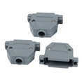 thumbnail image 1 of Unique Bargains 3pcs DB25 Port D-Sub Connector Kit Cover House Assembly Shell Plastic Hood Gray, 1 of 3