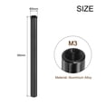 thumbnail image 2 of Unique Bargains Entretoise de Colonne de Standoff en Aluminium Rond, Entretoises Rondes Standoffs M3x65mm, pour Avion RC, CNC, Noir, Pack de 5, 2 of 5
