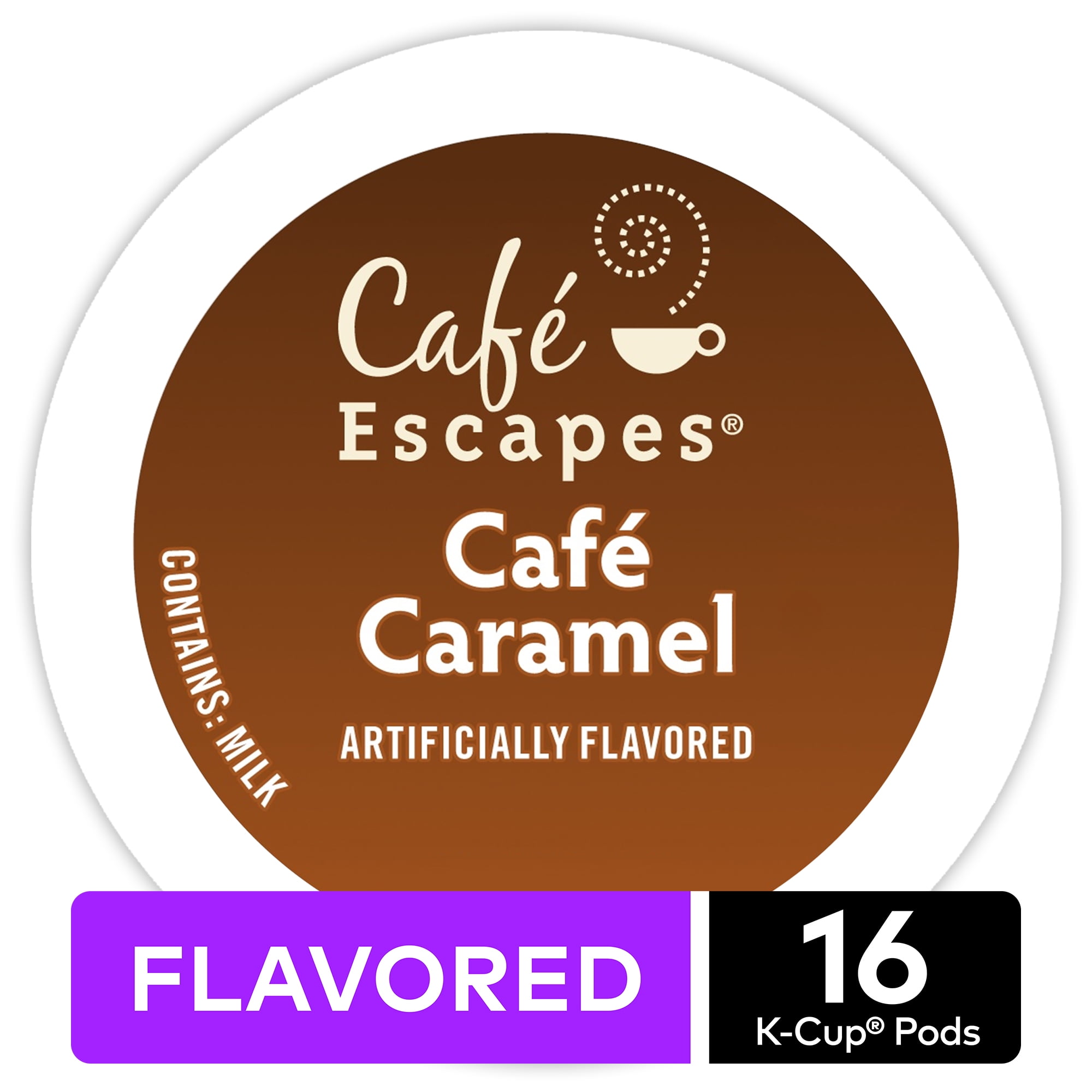 Café Escapes Cafe Caramel KCup Pods, 16 Count for Keurig Brewers
