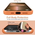 thumbnail image 5 of Compatible with iPhone 13 Pro Case 6.1 inch with Ring Kickstand | Liquid Silicone |Microfiber Linner| Anti-Scratch Full-Body Shockproof Protective Case for iPhone 13 Pro Women Girl-Bright Orange, 5 of 5