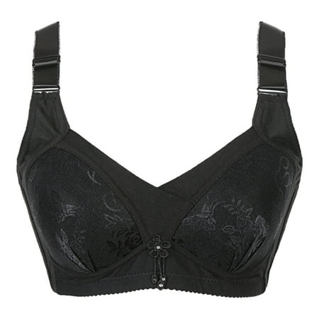 

BUIgtTklOP Bras for Women Women Printed Bra Wire Free Underwear One-Piece Bra Everyday Underwear Black 100