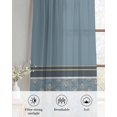 thumbnail image 6 of Boho Blue Flower Sheer Curtains 63 Inch Length 2 Panels Set for Living Room/Bedroom, Abstract Bohemia Pesley Floral Kitchen Curtains Grommet Semi-Sheer Curtains Drapes Window Treatments 42"x63"x2, 6 of 7