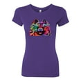 thumbnail image 2 of Colorful Rainbow Pomeranian Dog Animal Lover Womens Slim Fit Junior Tee, Purple Rush, Small, 2 of 3