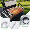 thumbnail image 5 of Golf Cart Seat Covers for 2 Seater,Fall Pumpkins Microfiber Cart Seat Towel Blanket,Thanksgiving Sunflowers Leaves Retro Palid Absorbent NonSlip Bench Seats Protector for Golf Course 51"x31", 5 of 9