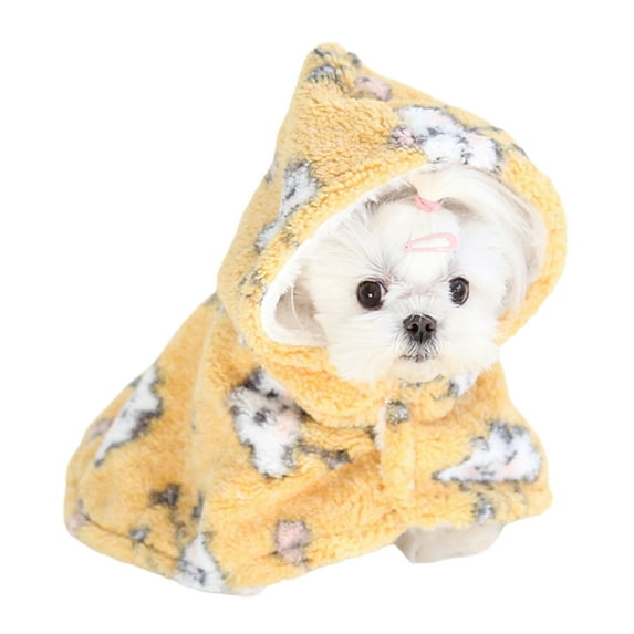 Reheyre Attractive Pet Cloak Costume - Delicate Edging Fabric - Cloud Pattern Hooded Cape Coat - Perfect for Winter