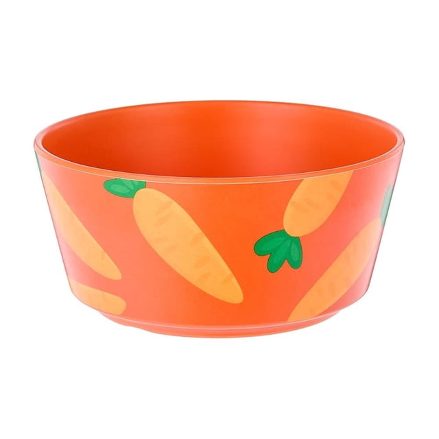 Bowl Way to Celebrate Redondo de Melamina con Estampado de Zanahorias para Alimentos