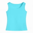 thumbnail image 4 of NIEWTR Cute Tank Tops For Girls Slim Sleeveless Breathable Shirts Fashion Summer Crop Tops Suitable For Outdoor(A-Mint Green,S), 4 of 4