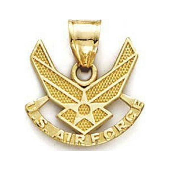 14k Yellow Gold US Air Force Wings Pendant - 1.3 Grams