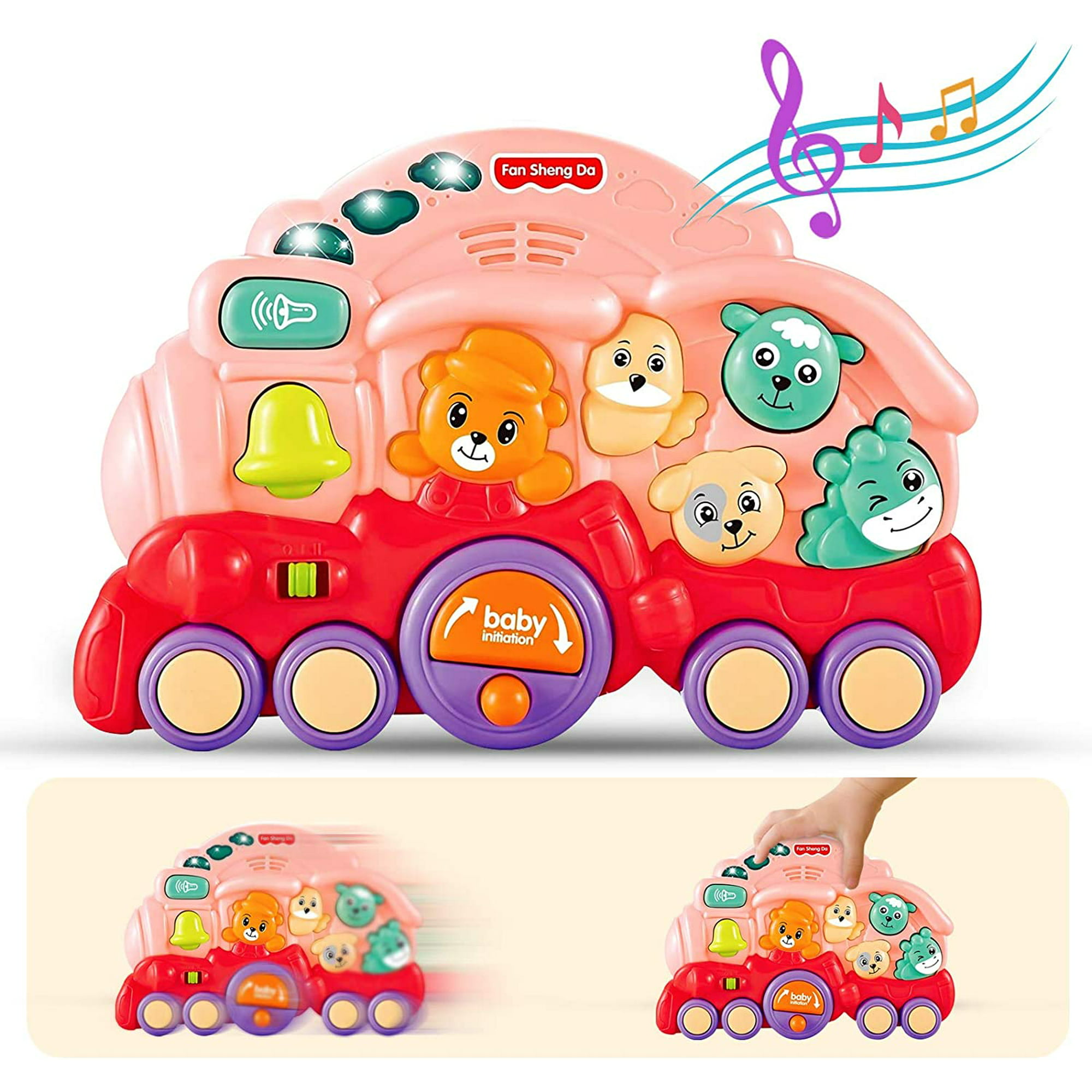 IGUOHAO Baby Toys Crawling Train with Musical & Animal Sounds & Lights for  Babies Sensory Developmental and Learning Educational -Baby Musical Toys |  Walmart Canada