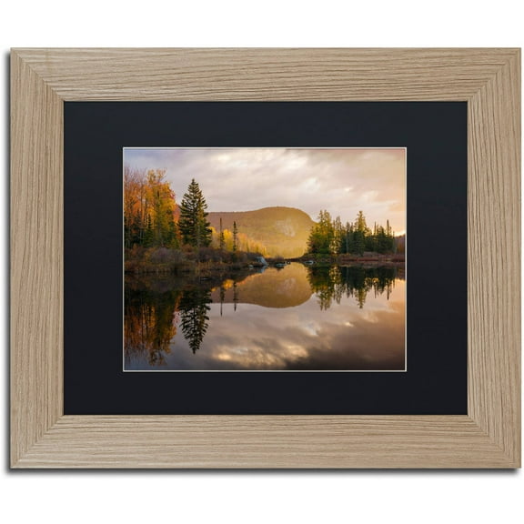 Trademark Fine Art "Mountain Light" Canvas Art by Michael Blanchette Photography Black Matte, Birch Frame