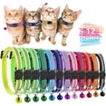 thumbnail image 2 of 12x Pet Cat Kitten Collar Correa para el cuello Collar de anillo reflectante de seguridad ajustable Tmvgtek Oficina Multiescena Multifunción, 2 of 9