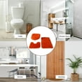 thumbnail image 3 of Hiroekza 3-Piece Bathroom Rug Set, Super Soft Non-Slip Absorbent Bath Mat & Bathtub Carpet, Modern Style for Bathroom, Hotel, Sauna Orange, 3 of 9