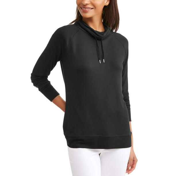 Faded Glory - Women's Essential Athleisure Cowlneck Pullover - Walmart ...