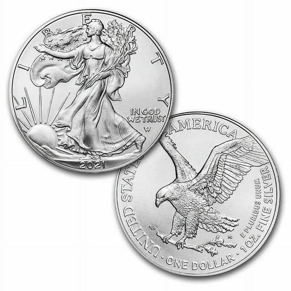 2021 1 oz American Silver Eagle Coin BU (Type 2)