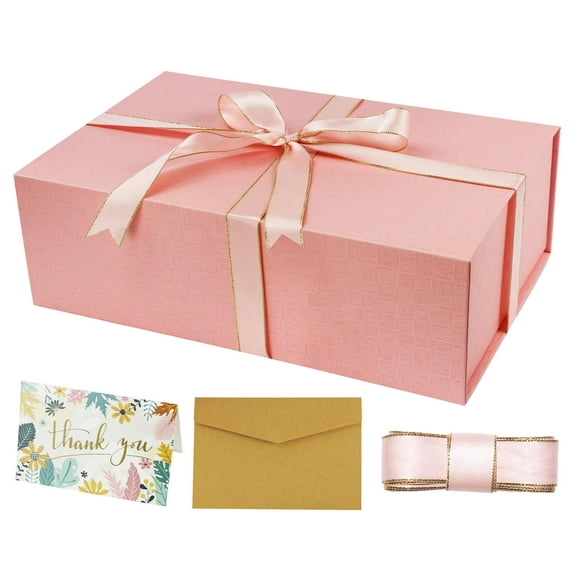 Caja de regalo YINUOYOUJIA 35x23x11 cm con tapa magnética rosa