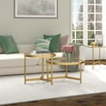 thumbnail image 5 of Evelyn&Zoe Quentin 30" Wide Round Coffee Table in Brass, 5 of 7
