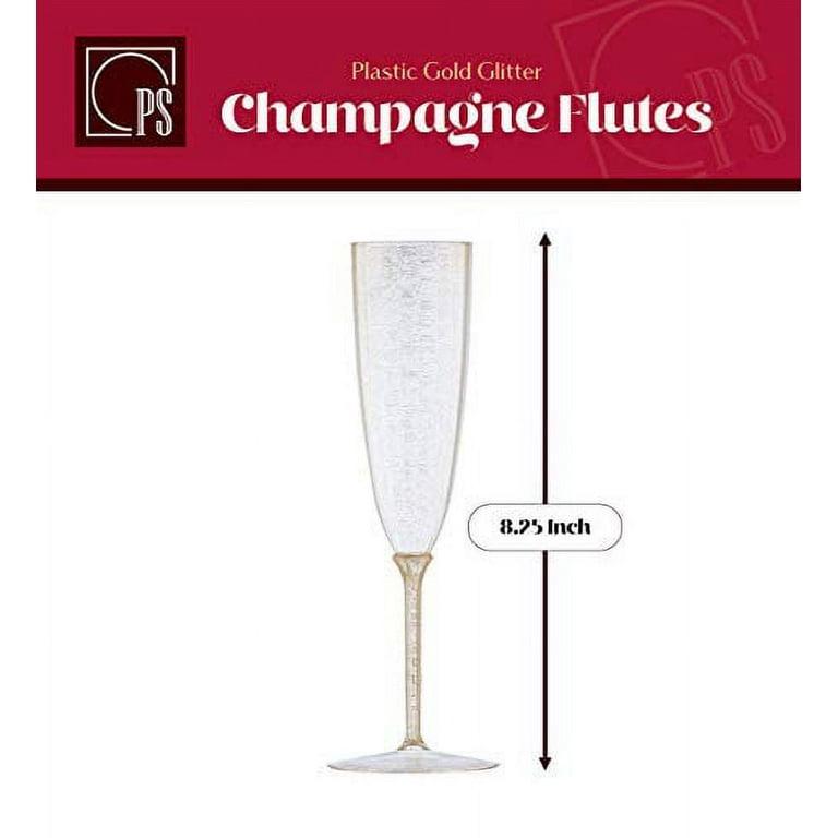 Champagne Flute 12 oz - Glitter White
