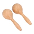 thumbnail image 4 of Maracas de percusión manual, 2 uds., sonido claro, aspecto brillante, 14x5x5cm, Material de madera de haya, instrumento de Maracas para fiestas, 4 of 9