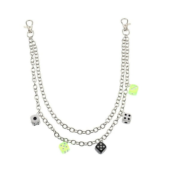 Colgante De Dados, Cadena De Cartera De Bolsillo De Resina, Pantalones Vaqueros Unisex A La Moda, Cadenas De Cinturón, Cadena De Cuerpo De Cintura De Hip Hop Para Mujer Y Niña Advancent AP004864-00