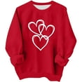 thumbnail image 2 of Valentine's Day Sweatshirt for Girls Red Heart Design Pullover Soft Stretchy Kids to Teens Sizes 4-16,Size 3 T, 2 of 9