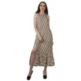 thumbnail image 1 of Moomaya Robe Longue Imprimée pour Femmes, Fente avant, Aguichant, Sans Manches, en Rayonne, Robe de Mariage, 1 of 4