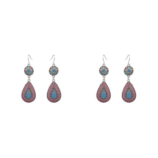 Sonducket 1 par de pendientes coloridos gotas bohemias regalos del día de San Valentín 0614 Type2 NO2