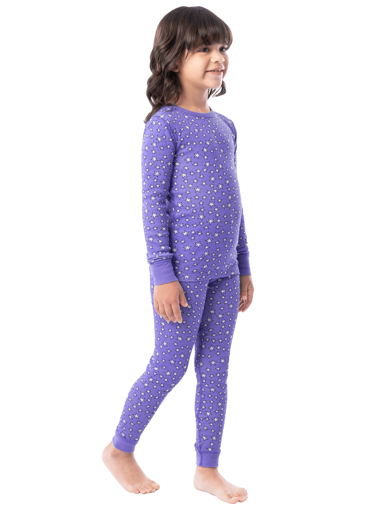 Fruit of the Loom Girl's Snug Fit 100% Cotton Pajama Sets, 4-Piece, Sizes 4-12