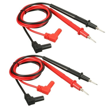 Uxcell 1000V Multimeter Test Leads - Banana Connector Probes With Detachable Tips, Red & Black Pair