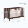 thumbnail image 3 of Dream On Me Synergy Wave 5-in-1 Convertible Crib, Walnut, 3 of 9